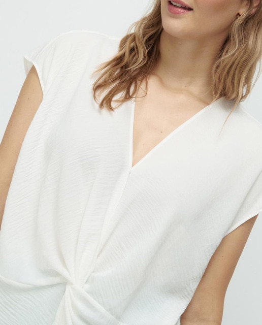 Imagen 0 de Top liso con nudo mujer