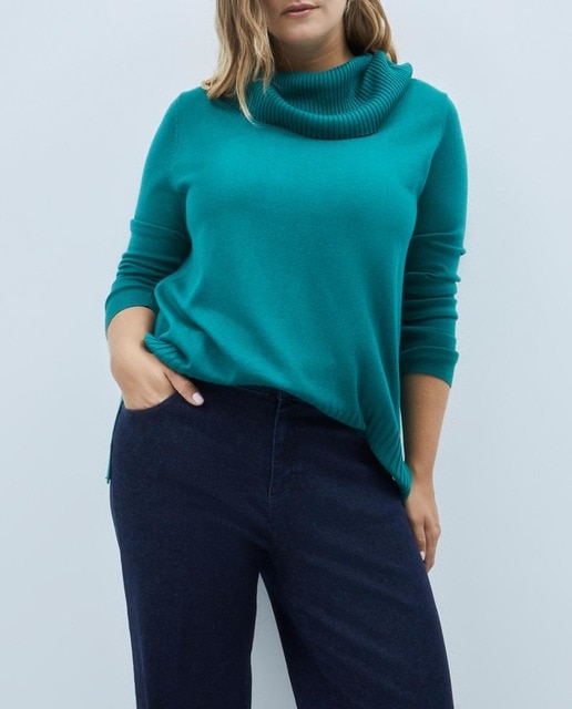 Imagen 0 de Jersey de punto con cuello alto mujer