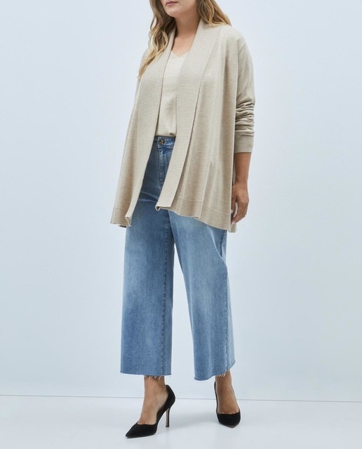 Imagen 0 de Chaqueta de punto con ribete mujer