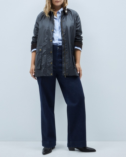 Imagen 0 de Parka encerada con cuello pana mujer