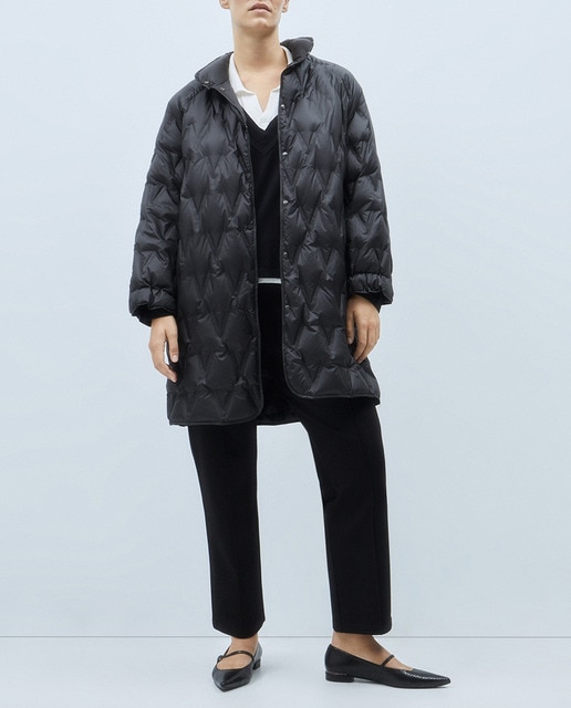 Imagen 0 de Parka pluma de mujer acolchada larga