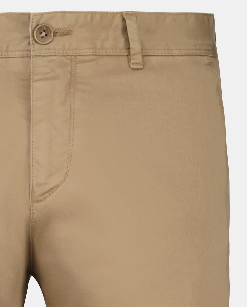 Calças chino de homem slim bege Bege-5