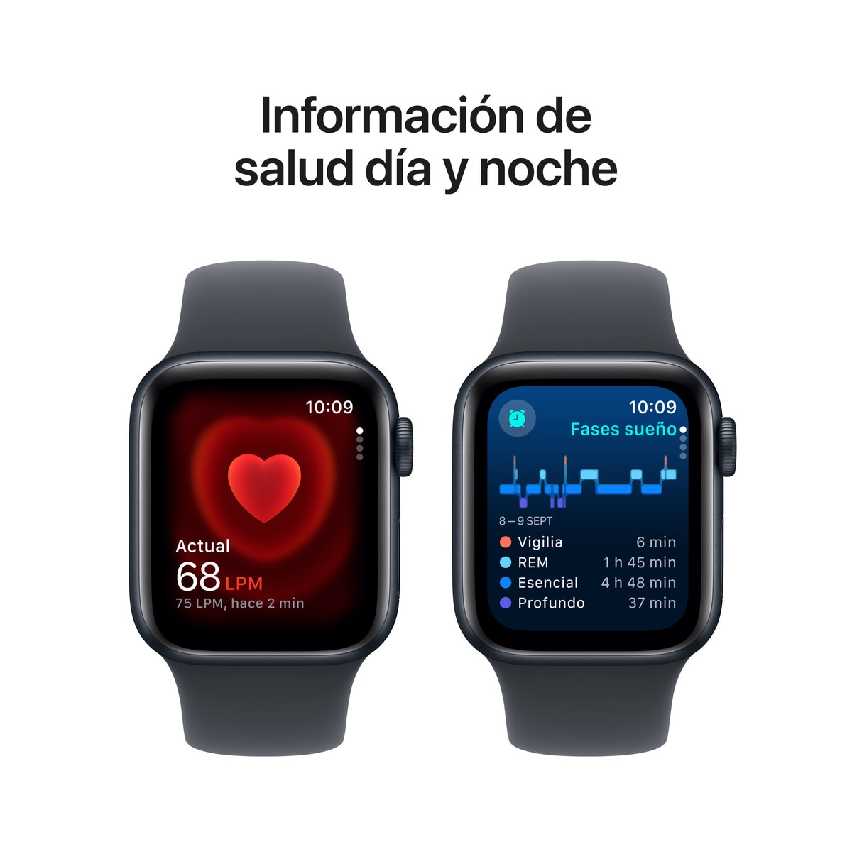 Apple Watch SE GPS 40mm - Alumínio Midnight com Bracelete Desportiva Midnight (Tam. M/L) Meia-noite-5