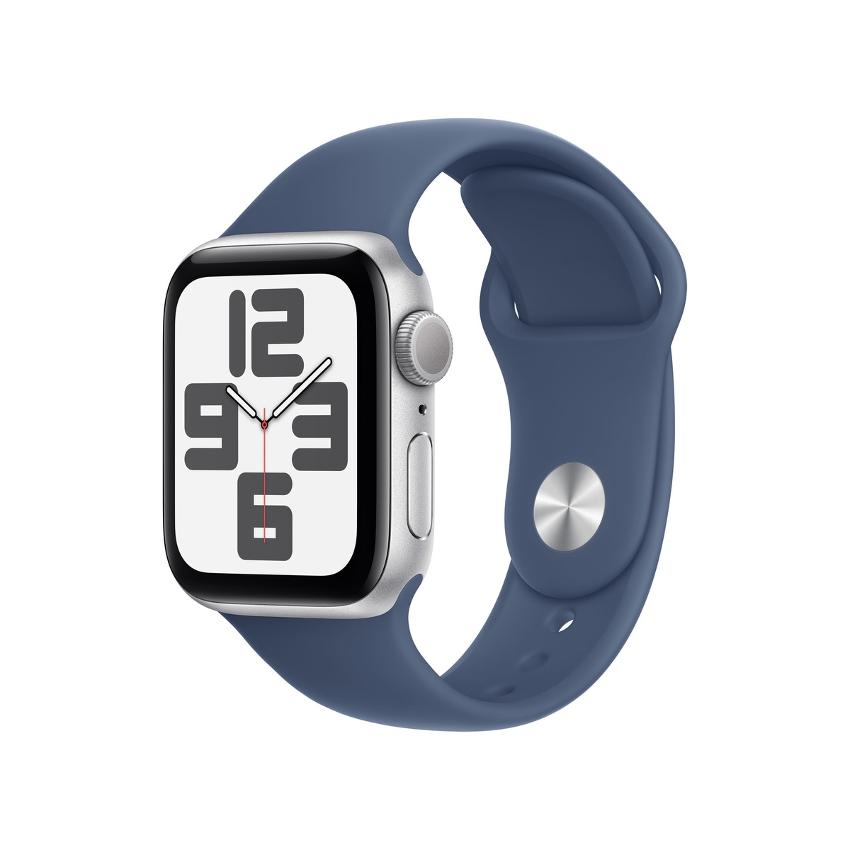 Apple Watch SE GPS 40mm Aluminio Plata con correa Deportiva Azul Denim S/M