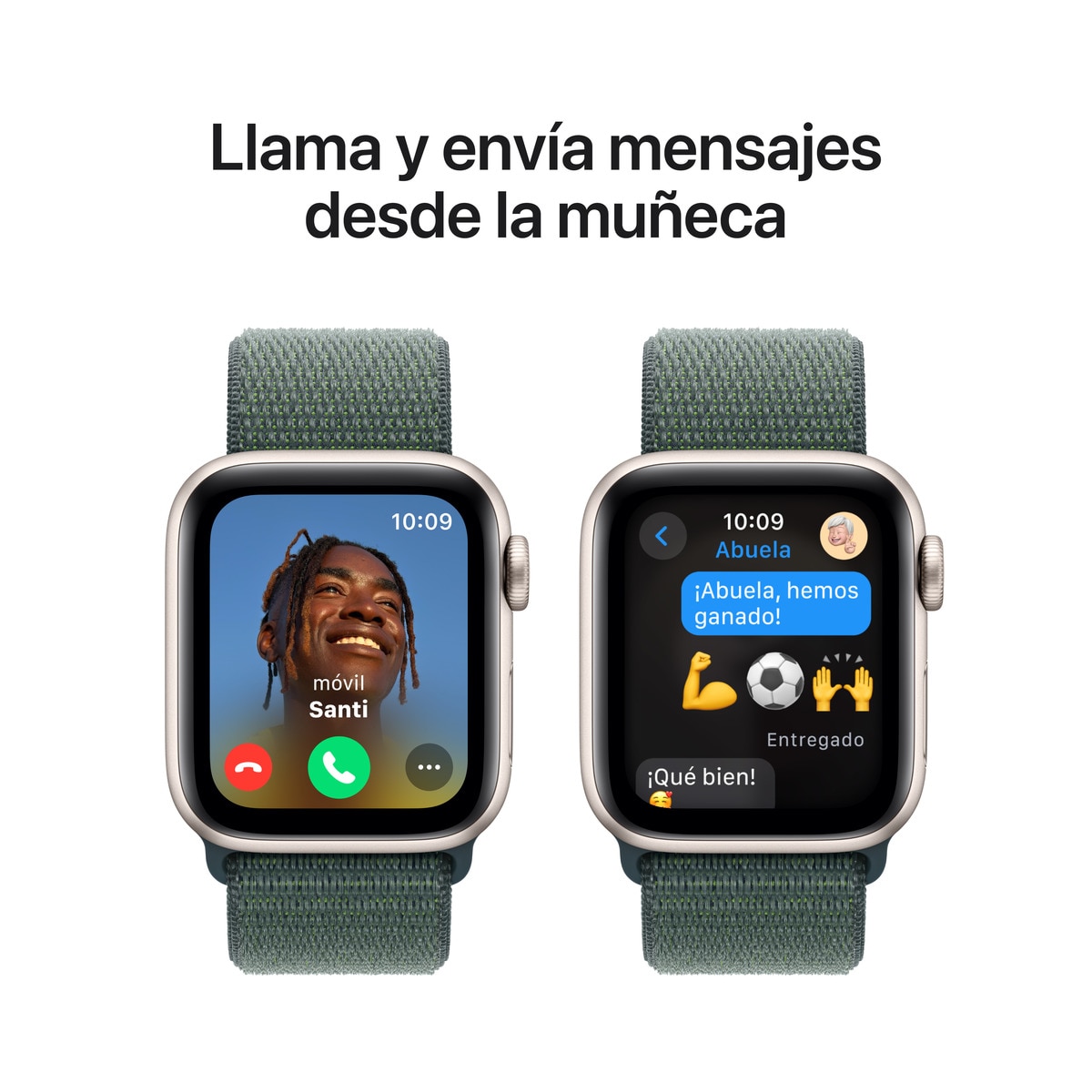 Apple Watch SE GPS 40mm Aluminio Blanco Estrella con correa Loop Deportiva Verde Lago Blanco estrella-4