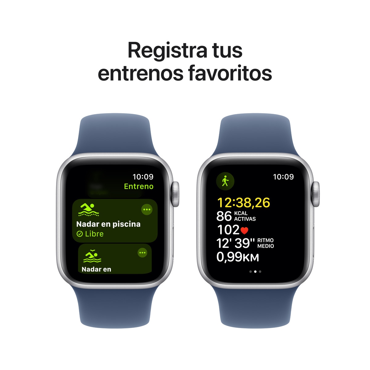 Apple Watch SE GPS + Cellular 40mm - Alumínio Prata com Bracelete Desportiva Azul Denim (Tam. S/M) Prata-6