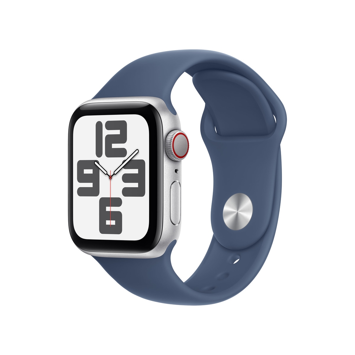 Apple Watch SE GPS + Cellular 40mm - Alumínio Prata com Bracelete Desportiva Azul Denim (Tam. S/M) Prata-1