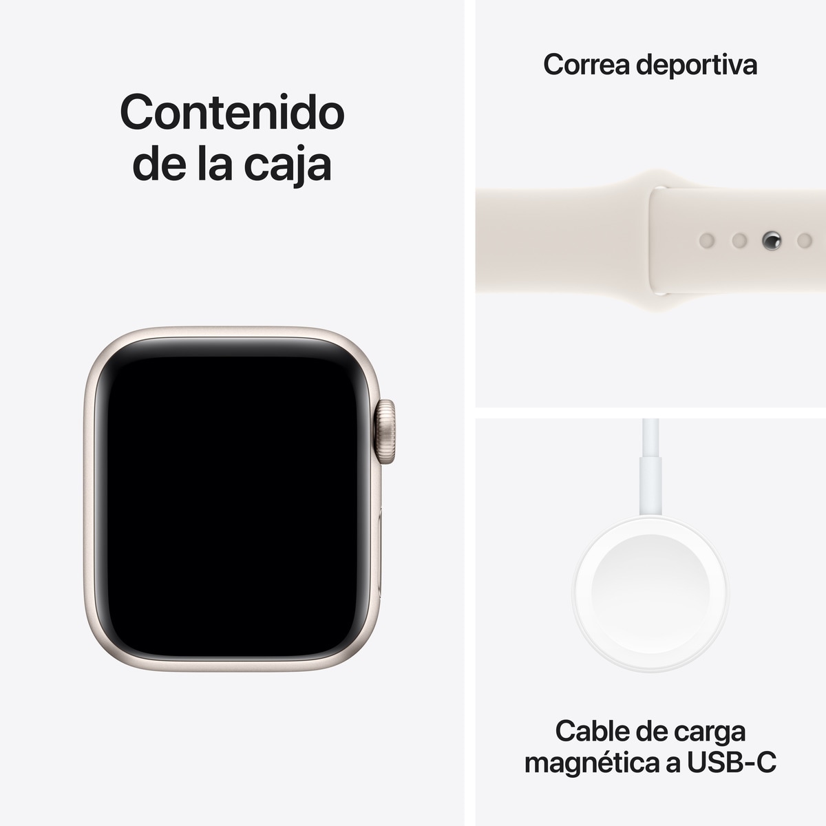 Apple Watch SE GPS + Cellular 40mm - Alumínio Starlight com Bracelete Desportiva Starlight (Tam. S/M) Branco estrela-7