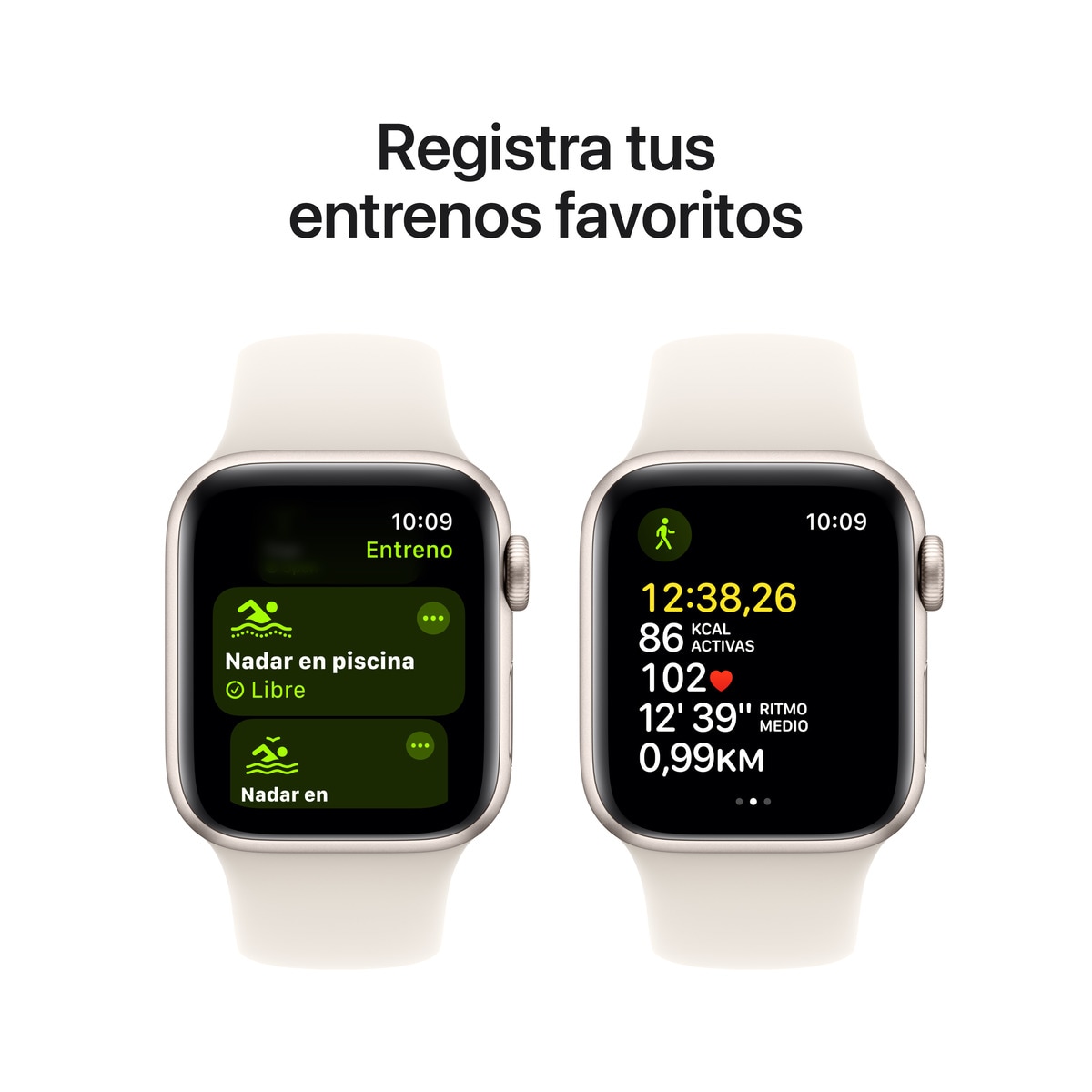 Apple Watch SE GPS + Cellular 40mm - Alumínio Starlight com Bracelete Desportiva Starlight (Tam. S/M) Branco estrela-6