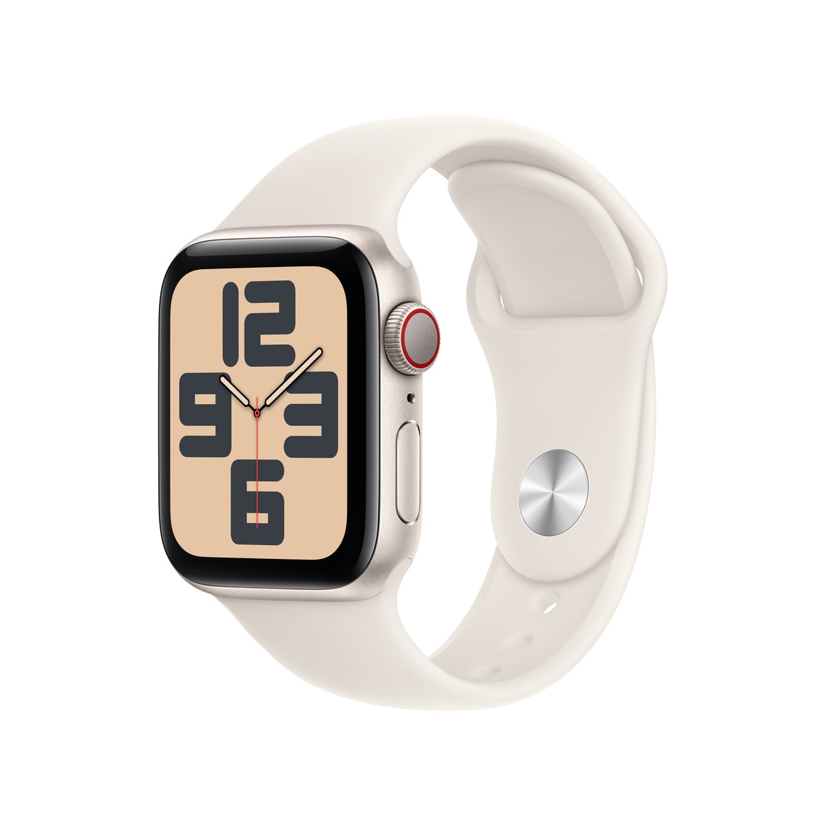 Apple Watch SE GPS + Cellular 40mm - Alumínio Starlight com Bracelete Desportiva Starlight (Tam. S/M) Branco estrela-1