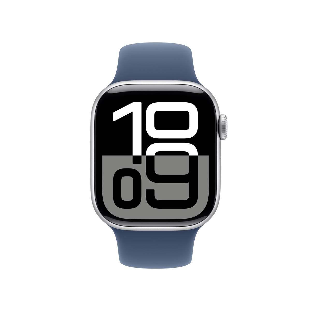 Apple Watch Series 10 GPS 42mm - Alumínio Prata com Bracelete Desportiva Azul Denim (Tam. S/M) Prata-3