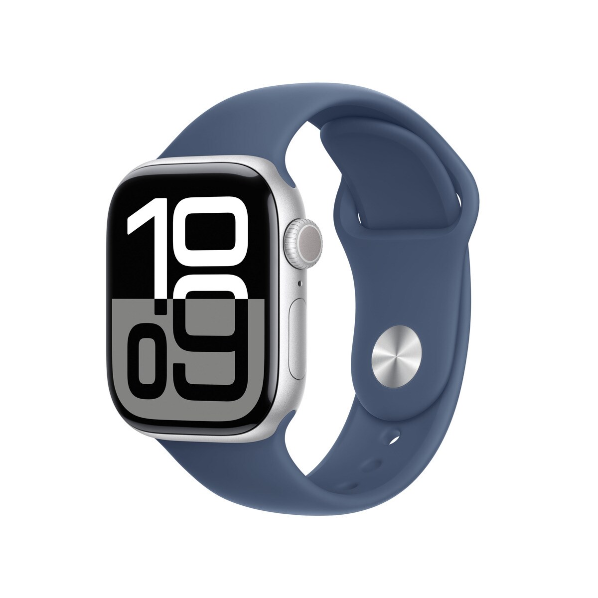 Apple Watch Series 10 GPS 42mm Aluminio Plata con correa Deportiva Azul Denim S/M Plata-1