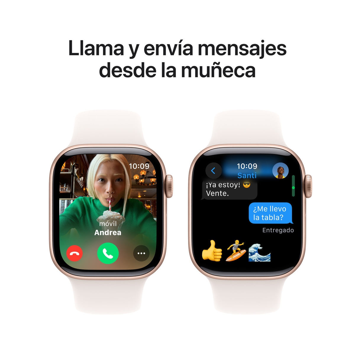 Apple Watch Series 10 GPS 42mm Aluminio Oro Rosa con correa Deportiva Rosa Rubor M/L Oro Rosa-8
