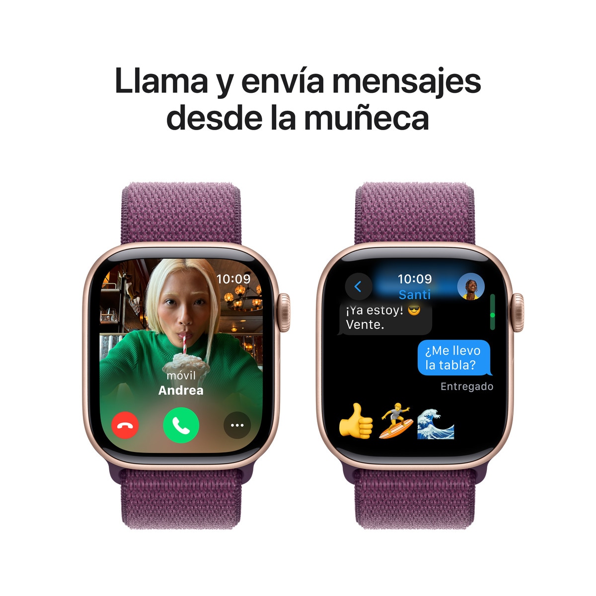 Apple Watch Series 10 GPS 42mm Aluminio Oro Rosa con correa Loop Deportiva Ciruela Oro Rosa-8