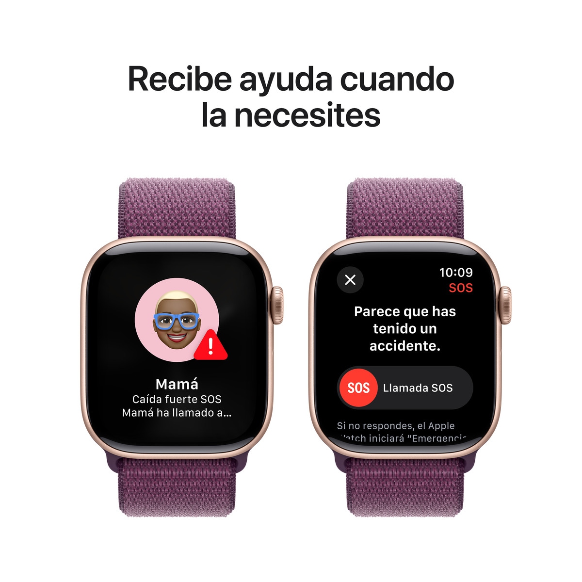 Apple Watch Series 10 GPS 42mm Aluminio Oro Rosa con correa Loop Deportiva Ciruela Oro Rosa-7