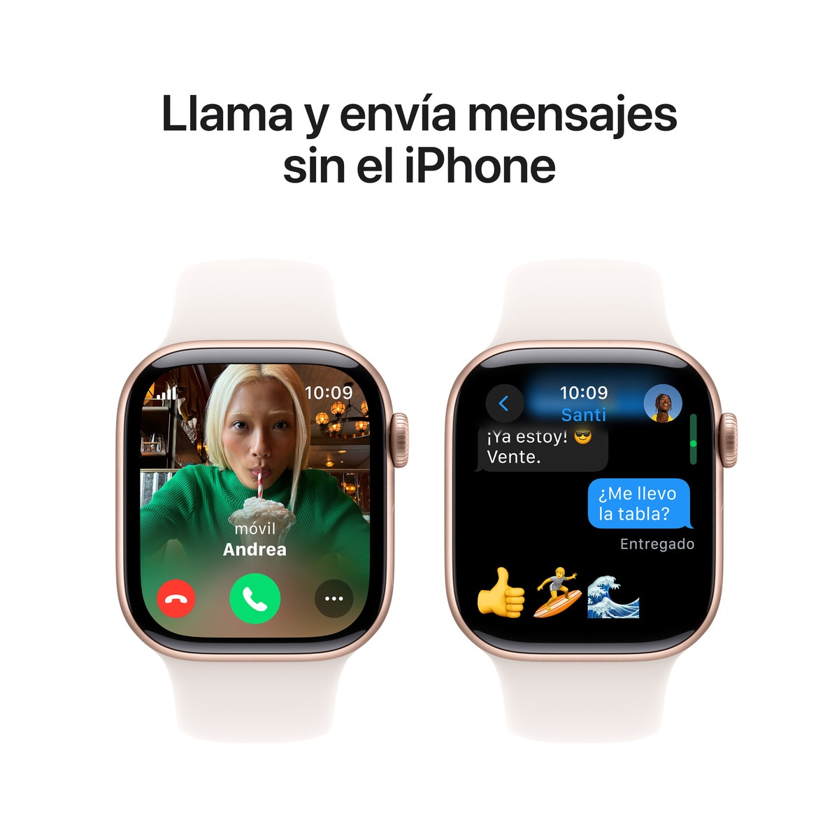 Apple Watch Series 10 GPS + Cellular 42mm Aluminio Oro Rosa con correa Deportiva Rosa Rubor M/L Oro Rosa-8