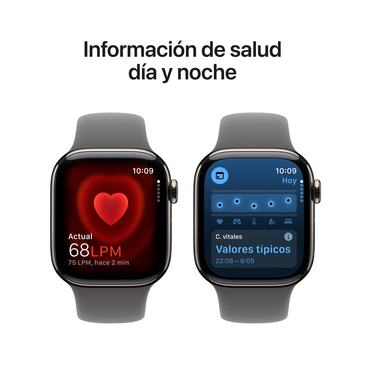 Apple Watch Series 10 GPS + Cellular 42mm Titanio Natural con correa Deportiva Gris Piedra M/L Natural-6