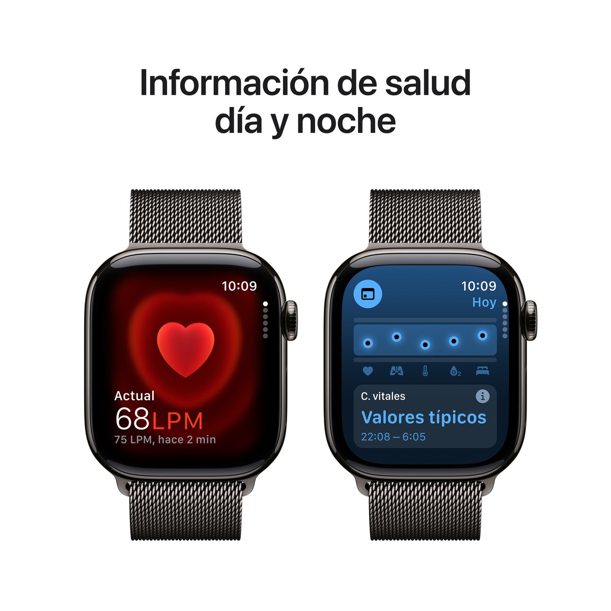 Apple Watch Series 10 GPS + Cellular 42mm Titanio Pizarra con correa Milanese Loop Pizarra Pizarra-6