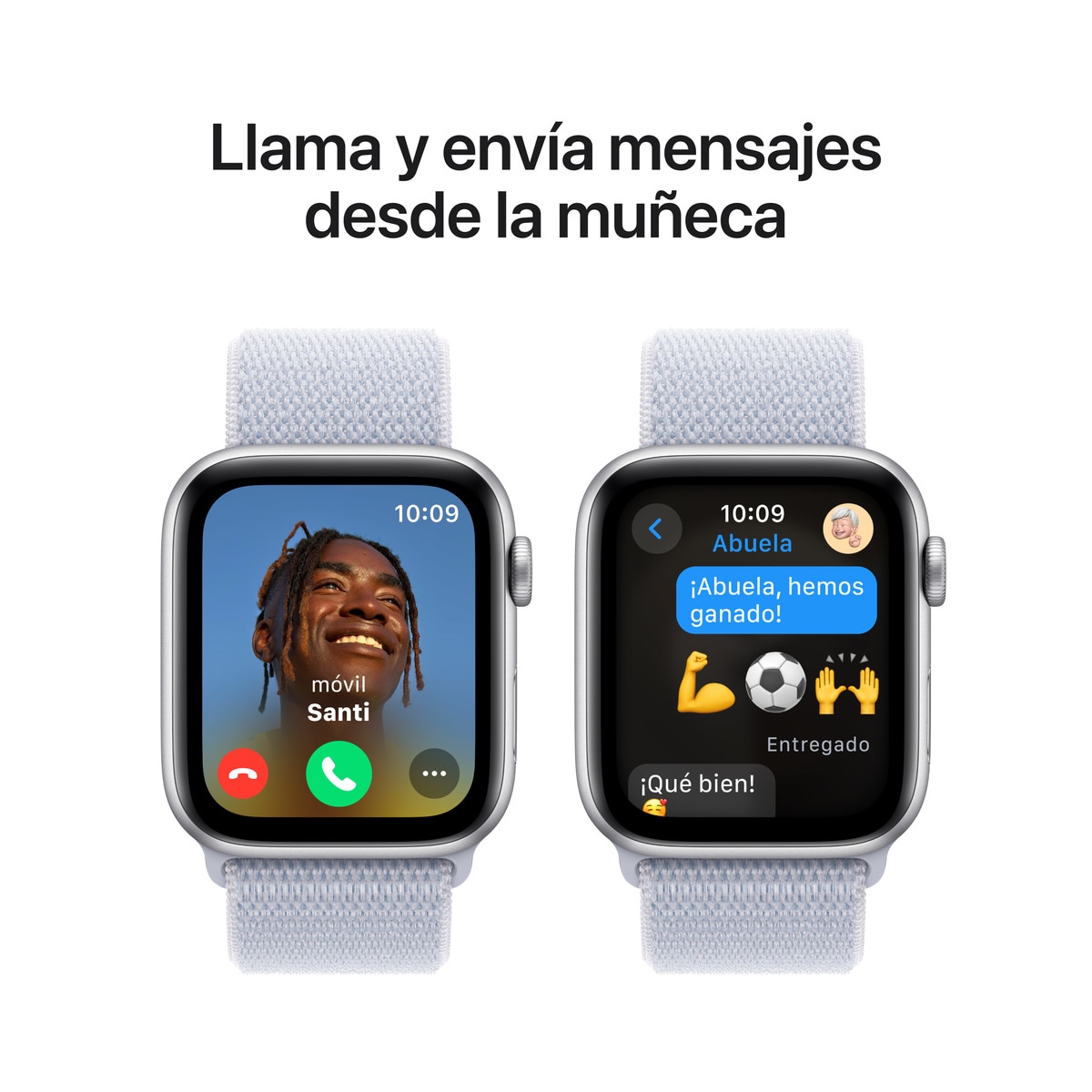 Apple Watch SE GPS 44mm - Alumínio Prata com Bracelete Loop Desportiva Blue Cloud Prata-4