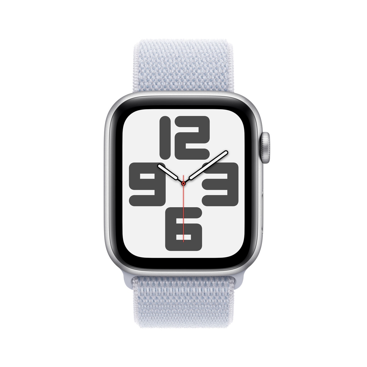 Apple Watch SE GPS 44mm - Alumínio Prata com Bracelete Loop Desportiva Blue Cloud Prata-2