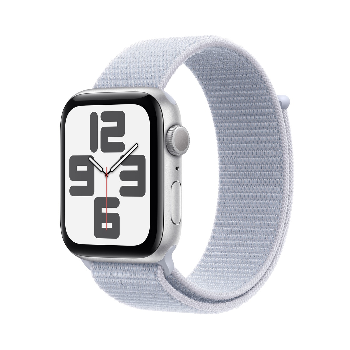 Apple Watch SE GPS 44mm - Alumínio Prata com Bracelete Loop Desportiva Blue Cloud Prata-1