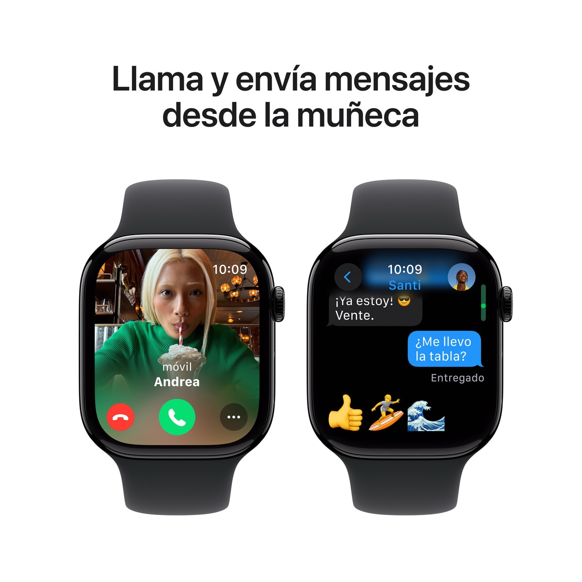 Apple Watch Series 10 GPS 46mm Aluminio Negro Azabache con correa Deportiva Negra S/M Negro Azabache-8