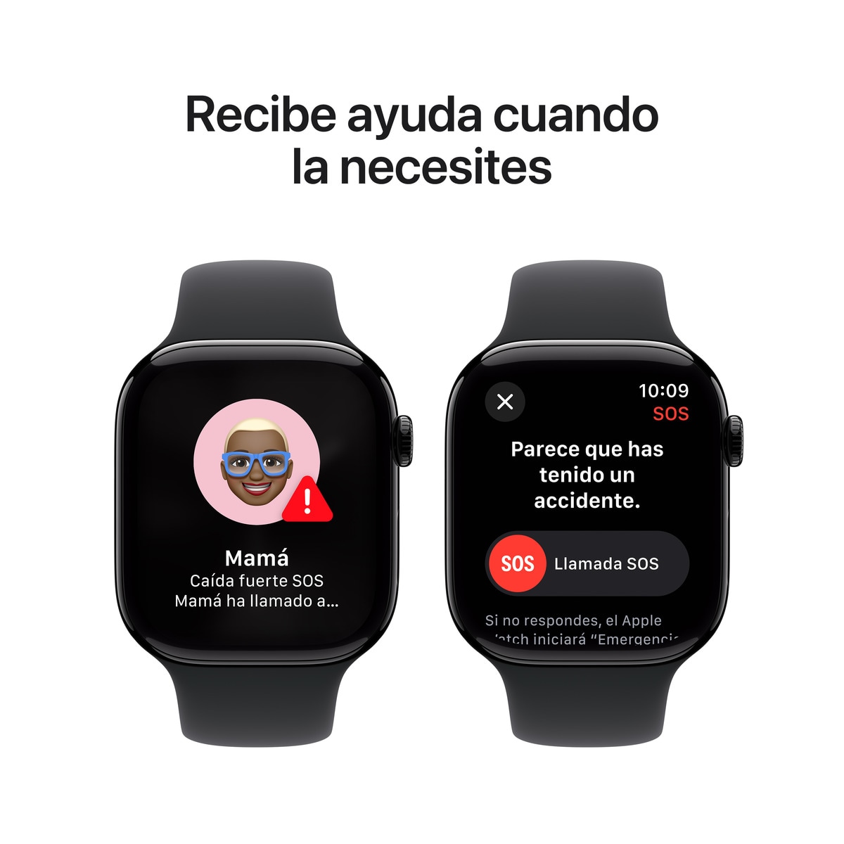 Apple Watch Series 10 GPS 46mm Aluminio Negro Azabache con correa Deportiva Negra S/M Negro Azabache-7