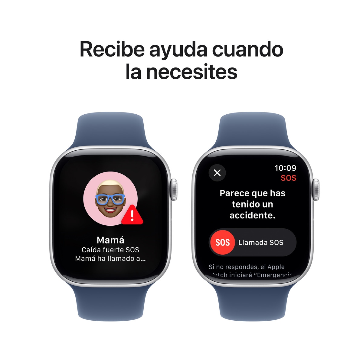 Apple Watch Series 10 GPS + Cellular 46mm Aluminio Plata con correa Deportiva Azul Denim S/M Plata-7