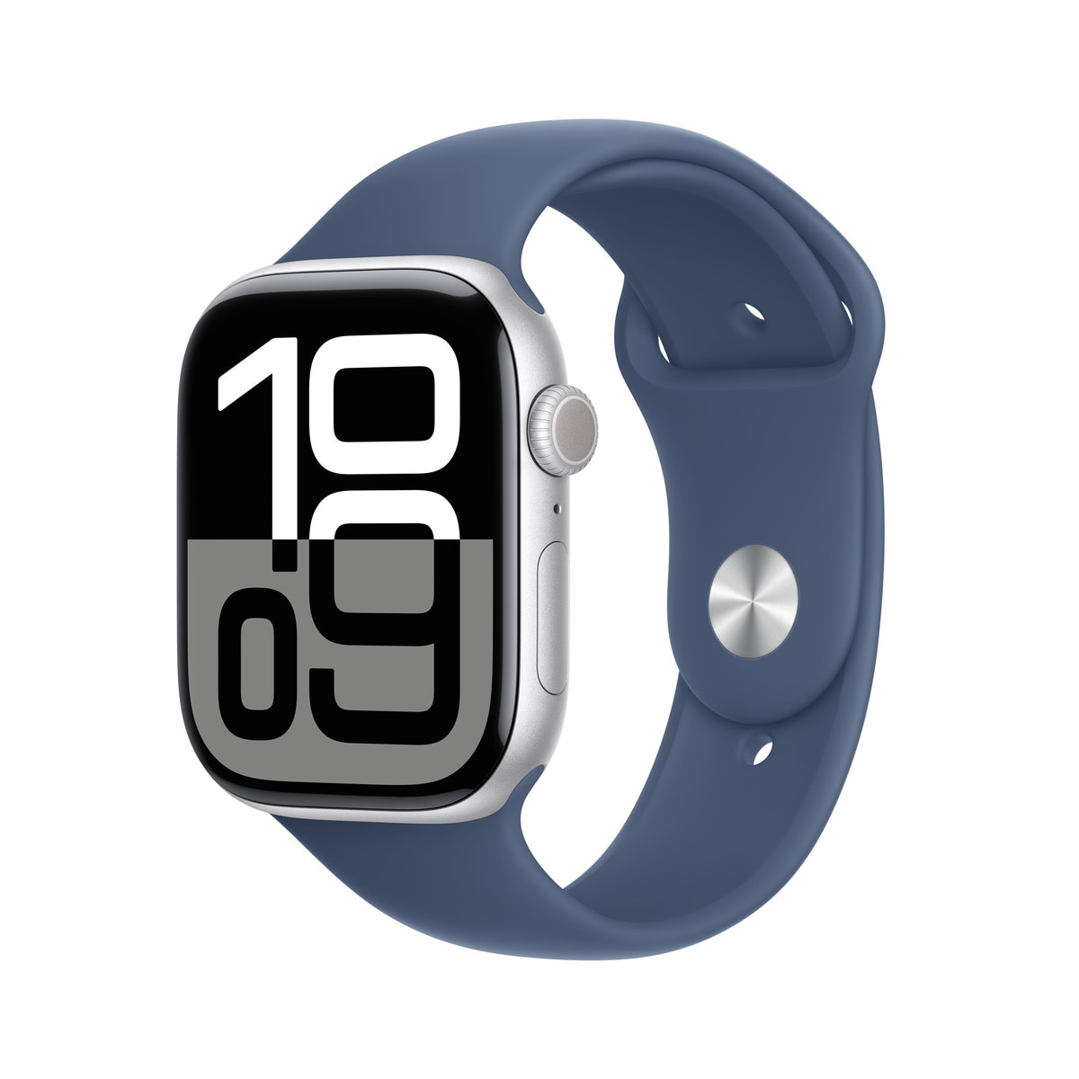 Apple Watch Series 10 GPS + Cellular 46mm - Alumínio Prata com Bracelete Desportiva Azul Denim (Tam. M/L) Prata-1