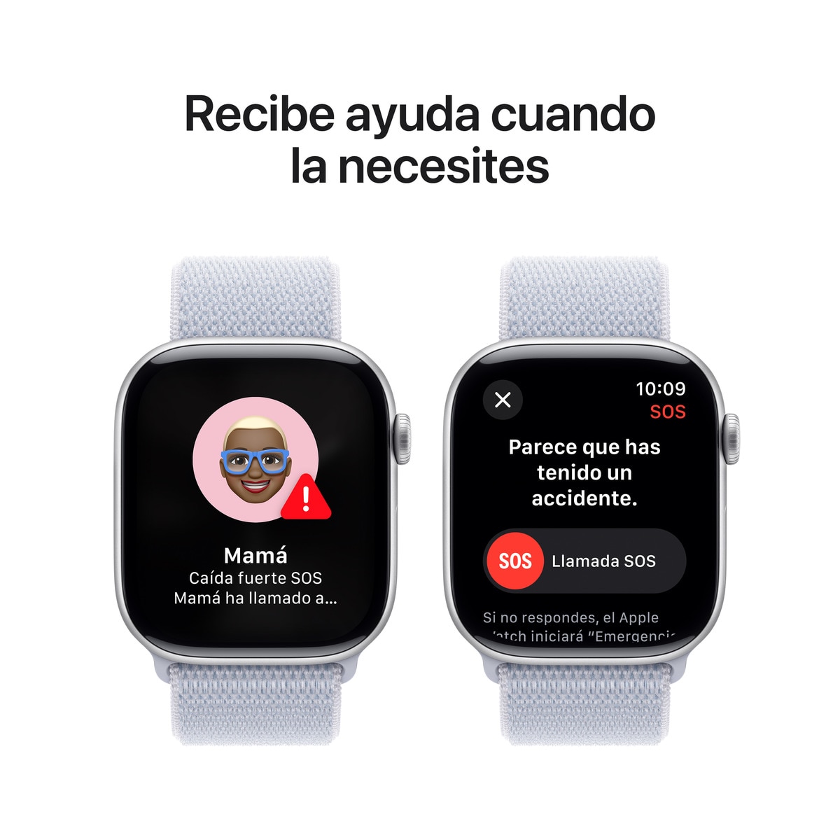 Apple Watch Series 10 GPS + Cellular 46mm Aluminio Plata con correa Loop Deportiva Azul Nube Plata-7