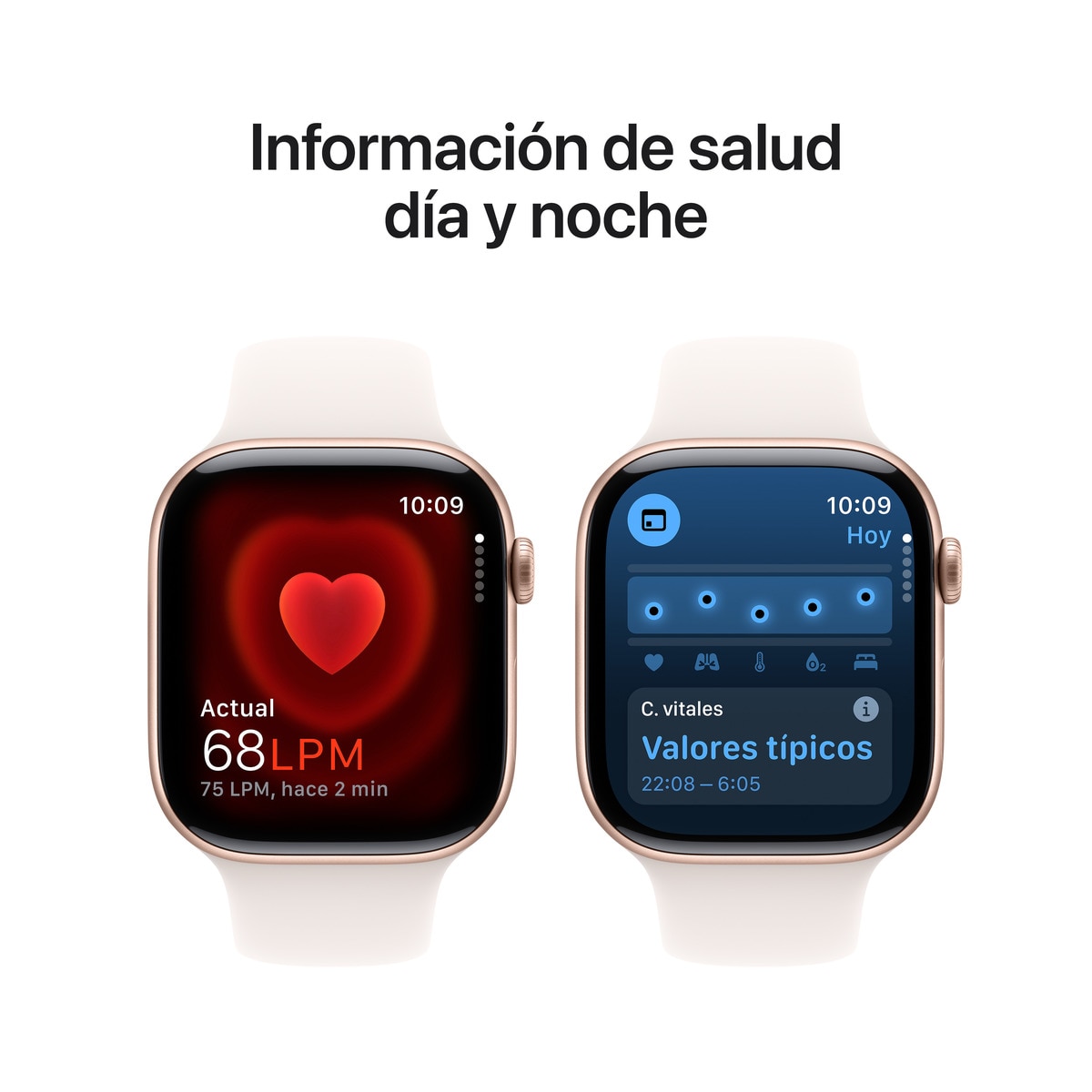 Apple Watch Series 10 GPS + Cellular 46mm - Alumínio Rose Gold com Bracelete Desportiva Light Blush (Tam.M/L) Dourado Rosa-6