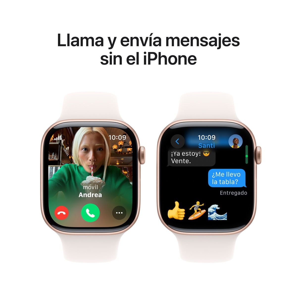 Apple Watch Series 10 GPS + Cellular 46mm - Alumínio Rose Gold com Bracelete Desportiva Light Blush (Tam.M/L) Dourado Rosa-8