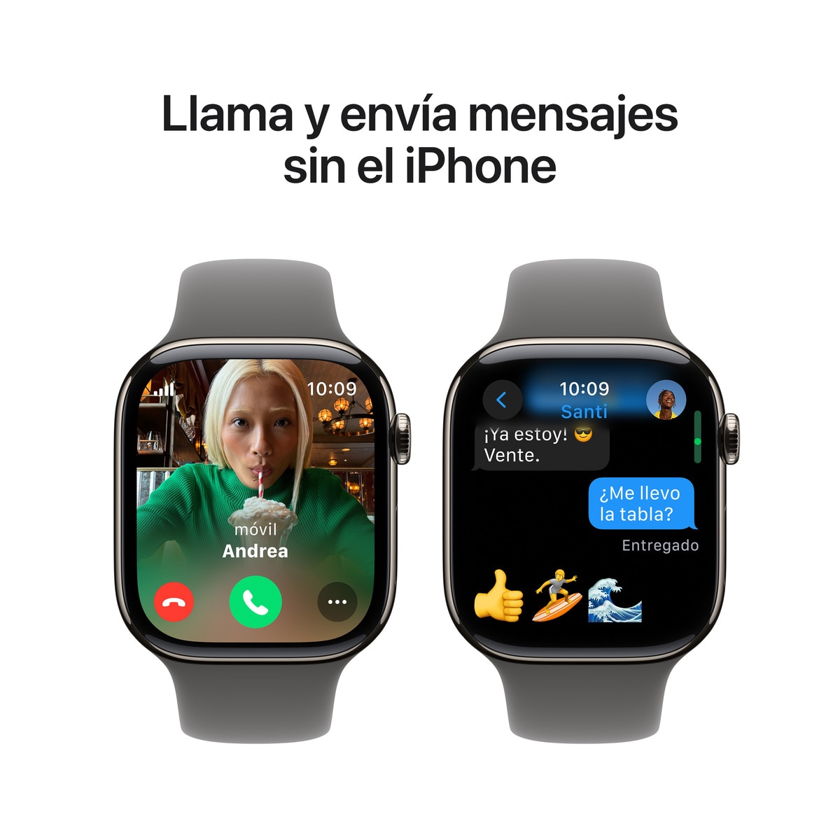Apple Watch Series 10 GPS + Cellular 46mm Titanio Natural con correa Deportiva Gris Piedra S/M Natural-8