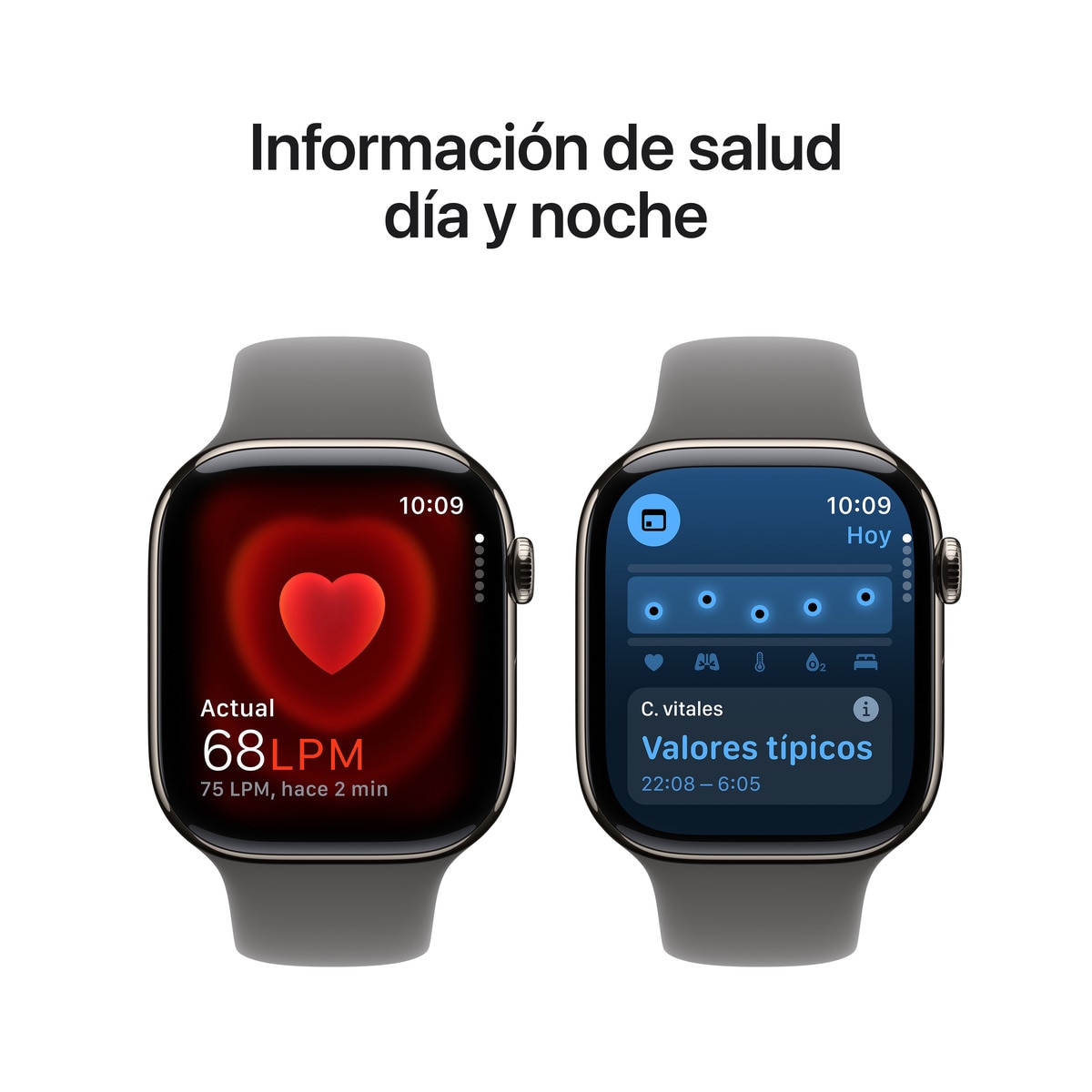 Apple Watch Series 10 GPS + Cellular 46mm Titanio Natural con correa Deportiva Gris Piedra S/M Natural-6