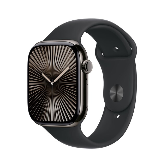 Imagen 0 de Apple Watch Series 10 GPS + Cellular 46mm Titanio Pizarra con correa Deportiva Negra S/M
