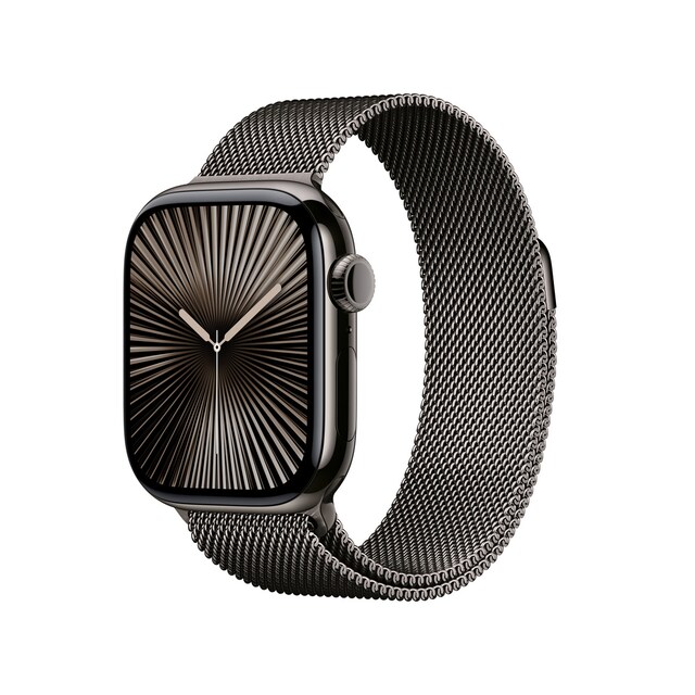 Imagen 0 de Apple Watch Series 10 GPS + Cellular 46mm Titanio Pizarra con correa Milanese Loop Pizarra M/L