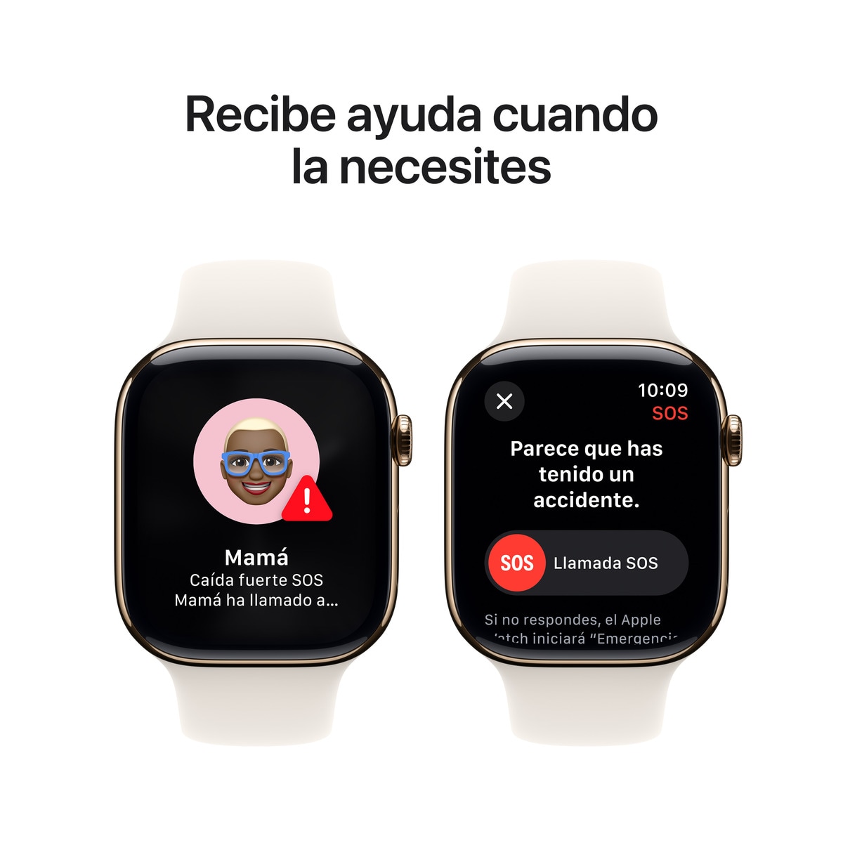Apple Watch Series 10 GPS + Cellular 46mm Titanio Oro con correa Deportiva Blanco Estrella S/M Oro-7