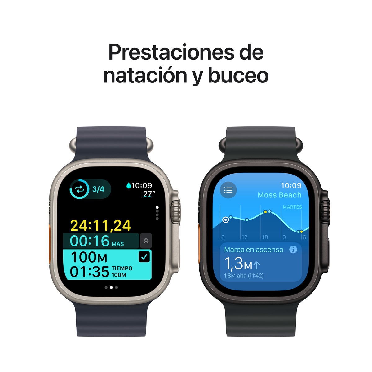 Apple Watch Ultra 2 GPS + Cellular 49mm Titanio Natural con correa Milanese Loop en titanio S Titanio Natural-5