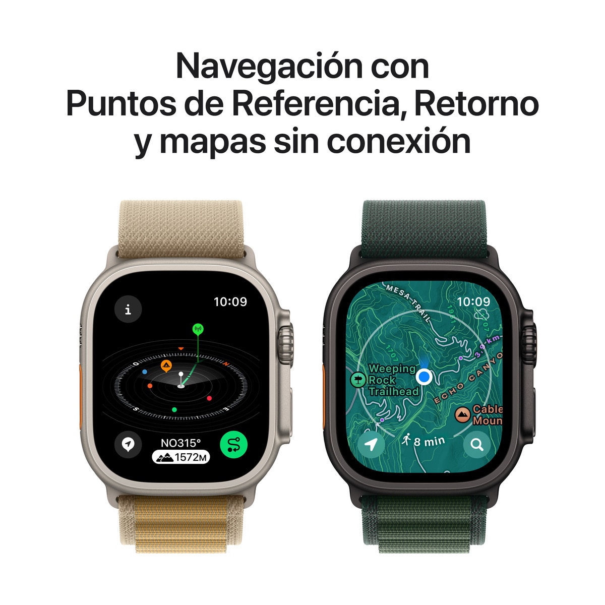 Apple Watch Ultra 2 GPS + Cellular 49mm Titanio Natural con correa Milanese Loop en titanio S Titanio Natural-6