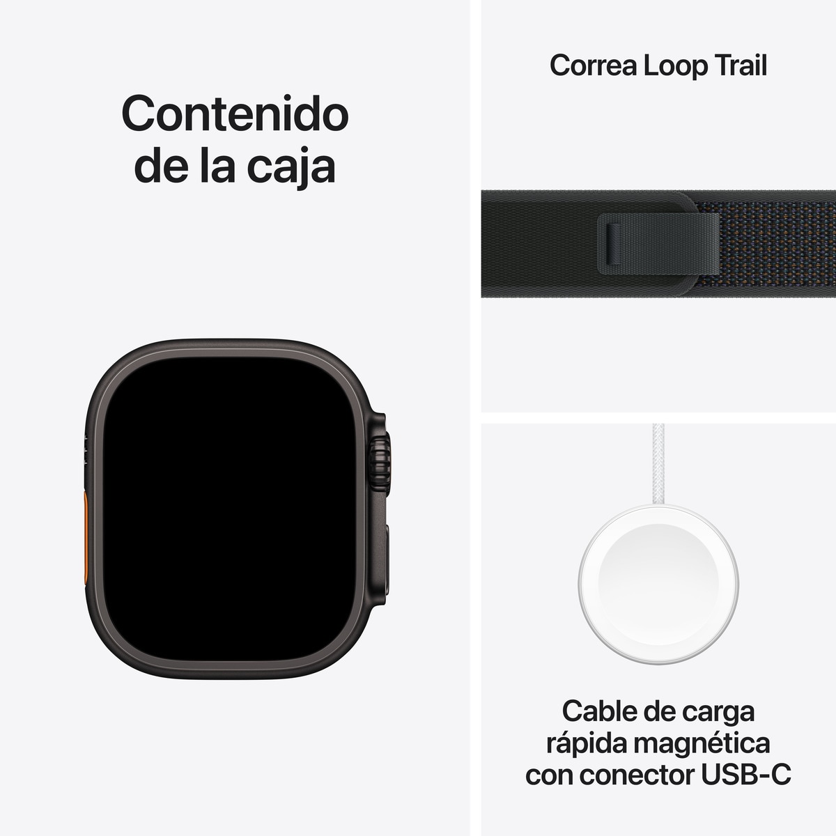 Apple Watch Ultra 2 GPS + Cellular 49mm Titanio Negro con correa Loop Trail Negro M/L Titanio Negro-9