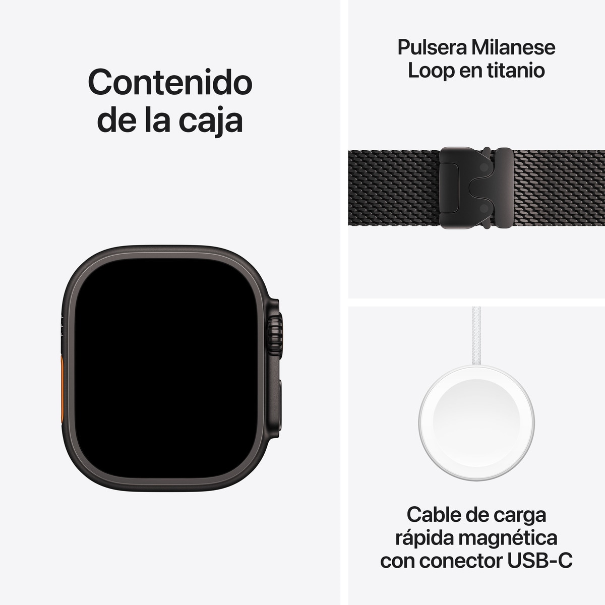 Apple Watch Ultra 2 GPS + Cellular 49mm Black Titanio con correa Milanese Loop en titanio M Titanio Negro-9