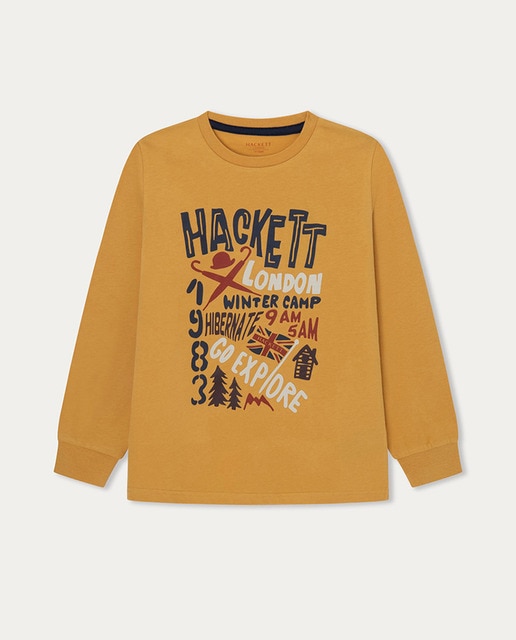 Imagen 0 de Camiseta de niño en manga larga y estampado frontal