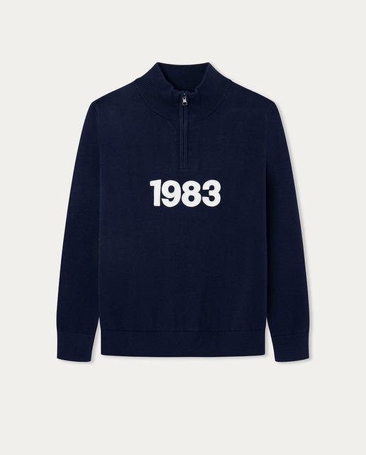 Imagen 0 de Suéter básico de niño con cierre de media cremallera