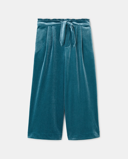 Imagen 0 de Pantalón de niña terciopelo palazzo