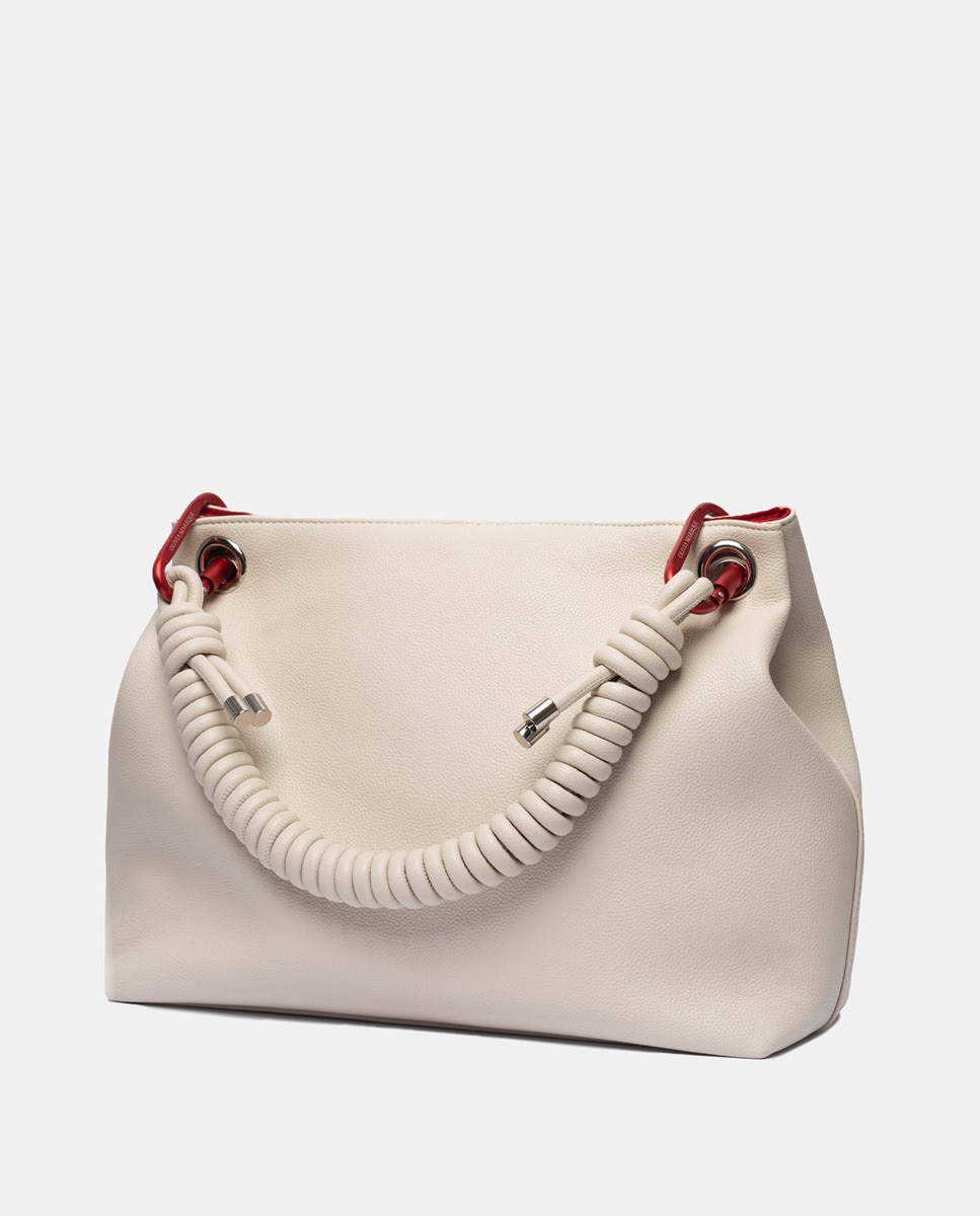 Mala Shopper Grande Petra com Alça Multicolor - Bege Bege-8