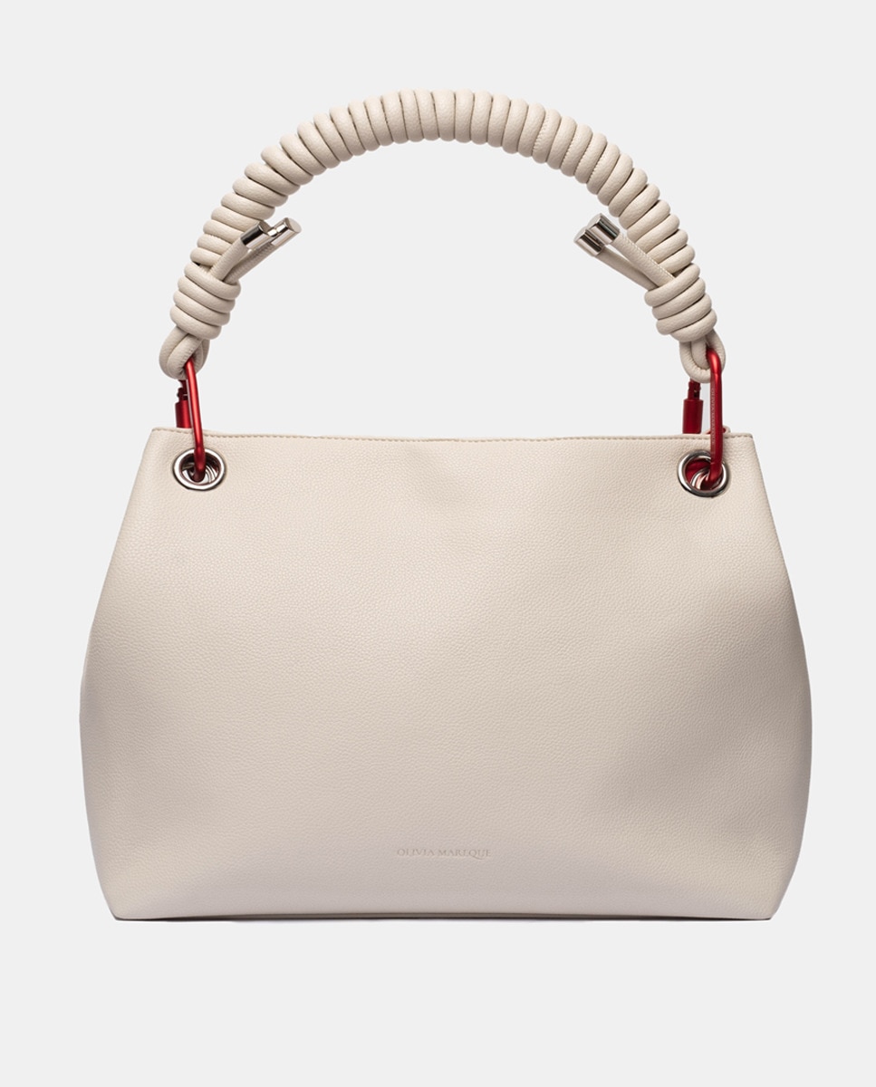 Mala Shopper Grande Petra com Alça Multicolor - Bege Bege-6