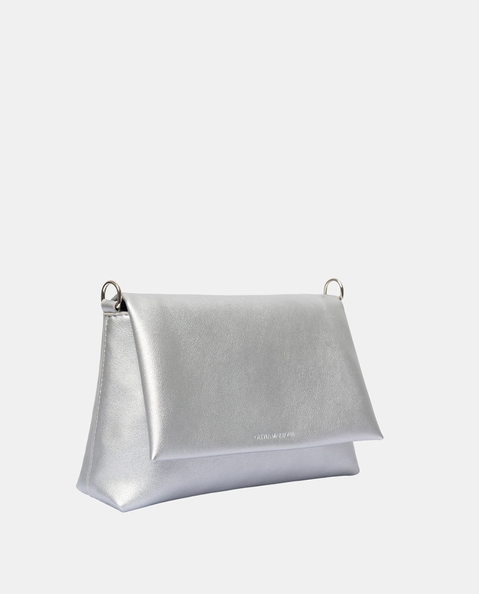 Mala de Ombro Modelo Olivia - Prateado Prata-3