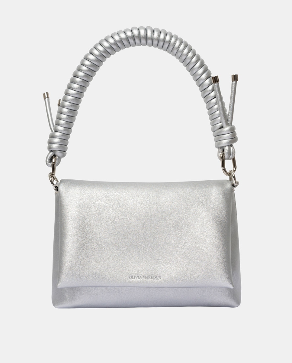 Mala de Ombro Modelo Olivia - Prateado Prata-1