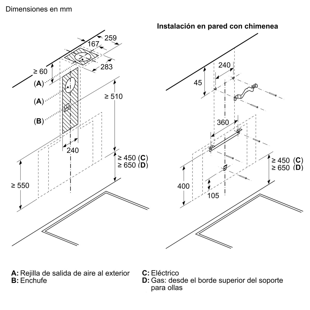 Campana decorativa Balay, inclinada, aspiración perimetral, 4 velocidades - 3BC587LB Cristal blanco-8