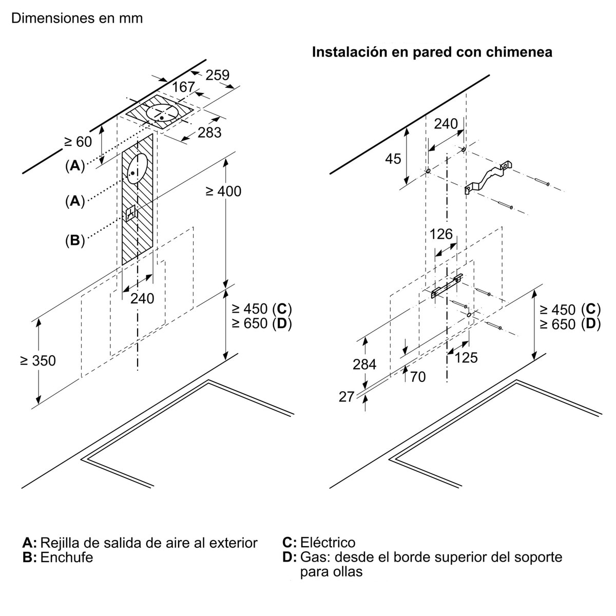 Campana decorativa Balay, inclinada, aspiración perimetral, 4 velocidades - 3BC567GNH Cristal negro-8